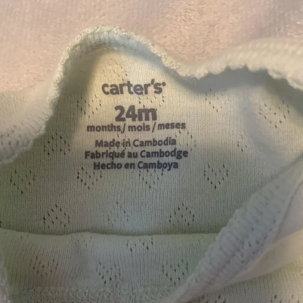 Carters long sleeve onesies bodysuits heart pointelle 24 months mint green pink